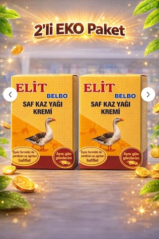 Elit Belbo Kaz Yağı Kremi 180 Gr 2 Adet Elit Belbo Kaz Yağı Kremi 180 Gr 2 Adet