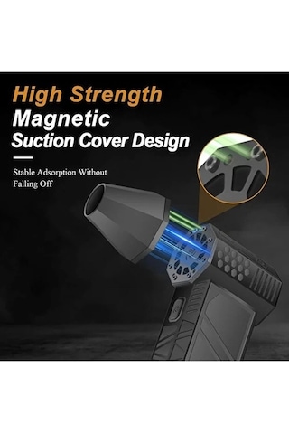 Turbo Jet 130000rpm Şarjlı Turbo Jet Şiddetli Fan Güçlü Hava Üfleyici Araç Süpürgesi 4000 Mah 52m/sec