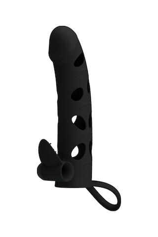 Hızlı Express Pretty Love Maxx Titreşimli Realistik Siyah Zenci Uzatmalı Penis Kılıfı