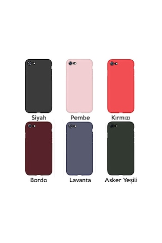 Apple Uyumlu iPhone Se2 8-7 Lansman Kilif Içi Kadife Silikon 183471587 - Renk / Bordo