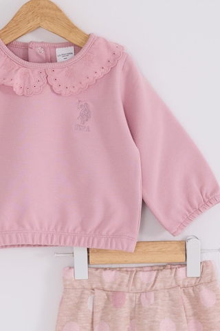 U.S. Polo Assn. Kız Bebek Pembe Takım Usb2173-c-v1 Pembe