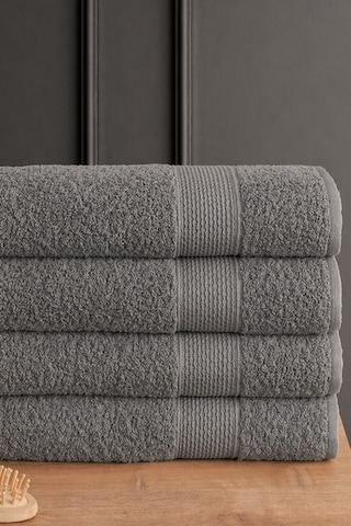 Blanc 4'lü 50x90cm El Yüz & Saç Havlusu Seti Havlu El Havlusu Banyo Havlusu I Çeyiz Havlusu - Antrasit