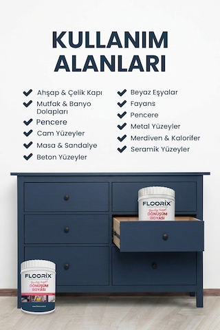 Floorix Dönüşüm Boyası 1 Kg Beyaz