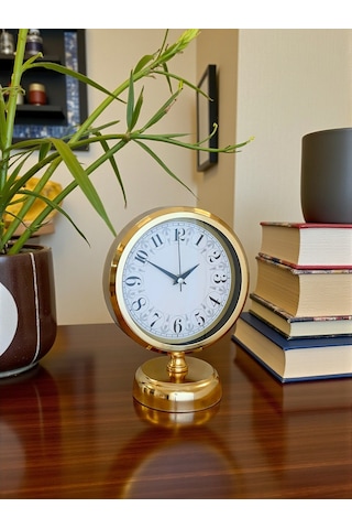 Golden Grace 25 X 20 Gold Metal Masa Saati 07 Beyaz