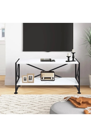 Tv Ünitesi Tv Sehpası Beyaz 100x30 Yükseklik 100 Cm