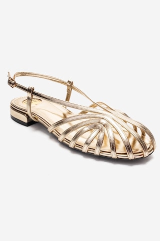 Luvishoes Lıss Altın Cilt Kadın Sandalet Altın