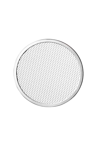 9 İnç Alüminyum Dikişsiz Kenarlı Pizza Pişirme Ekranı Gümüş