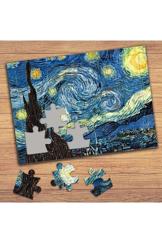 Van Gogh Yıldızlı Gece Çocuklara Özel Puzzle Yapboz Tablo-37824a Van Gogh Yıldızlı Gece Çocuklara Özel Puzzle Yapboz Tablo-37824a