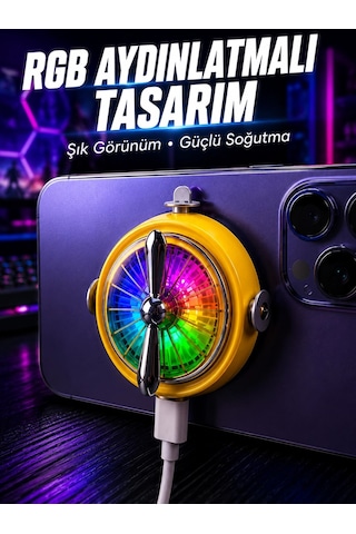 Rgb Işıklı Manyetik Telefon Oyun Soğutucu Fan Diğer