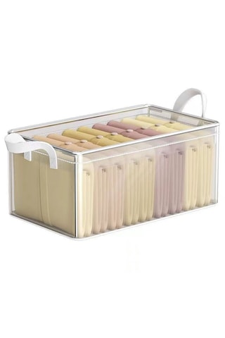 Saplı Şeffaf Çelik Çerçeve Katlanabilir Gardırop Organizatörü