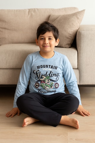 Tenra Erkek Çocuk Pijama Takımı %100 Pamuk Çok Renkli