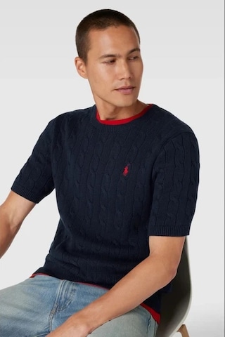 Polo Ralph Lauren Yuvarlak Yaka Saç Örgü Triko Lacivert