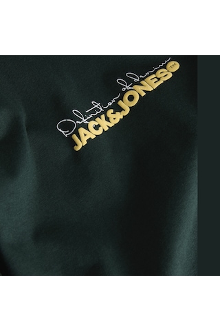 Jack & Jones Erkek Gögüs Baskili Bisiklet Yaka Tisört - Kendrick - 12298420 Çok Renkli