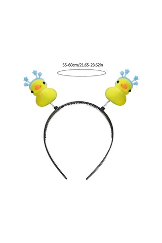 Genç Kız Yüz Yıkama Kafa Bantları Sevimli Sarı Ördek Şeklinde Diğer