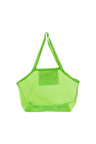 Konesam Yeşil Ağ Siteli Büyük Boy Plaj Çantası - Kum Ve Suyu Çıkartır, Oyuncak/çamaşırları Taşır, Hafif Ve Katlanabilir Çok Renkli