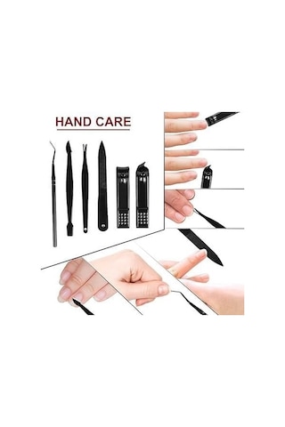 Erkek Ve Kadın Hediye Tırnak Bakım Güzellik Seti Seyahat Kutusu İle 18 Parça Paslanmaz Çelik Tırnak Bakım Seti Kırmızı
