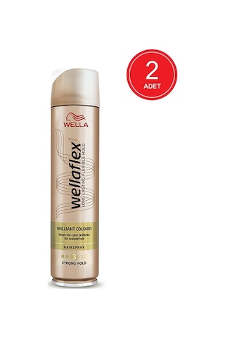 Wella Wellaflex Boyalı Saçlar için Güçlü Tutuş Saç Spreyi 2 x 250 ML