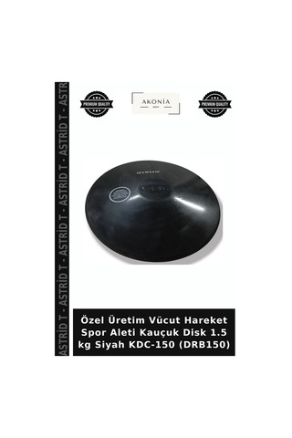 Özel Üretim Vücut Hareket Spor Aleti Kauçuk Disk 1.5 Kg Siyah Kdc-150 Drb150 Diğer