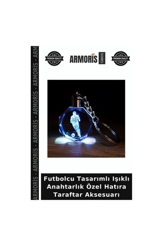 Armoris Futbolcu Tasarımlı Işıklı Anahtarlık Özel Hatıra Taraftar Aksesuarı