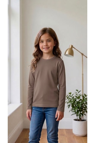 Merdia Kids Kız Erkek Çocuk 3'lu Basic Mevsimlik Tişört Siyah