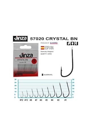 Jinza 57020 Crystal Bn Siyah Olta İğnesi 20 Li Paket No:7 - Standart