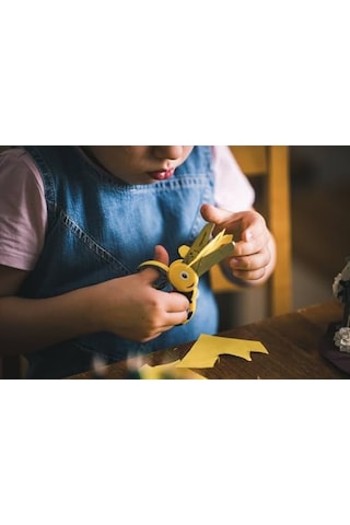 Çocuk Hayvan Makası Arı Motifli, 4 Yaşından İtibaren, Uzunluk: 13 Cm, Sağ Ve Sol Elini Kullananlar İçin, Paslanmaz Çelik Bıçak/plastik Saplar, Sarı, 1003747 Sağ Ve Sol Elini Kullananlar İçin, Paslanmaz Çelik Bıçak/plastik Saplar, Sarı, 1003747