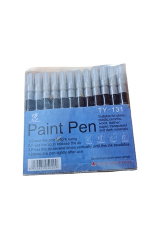 Rötuş Kalemi Paint Pen Gümüş Renk Metal, Ahşap Ve Oto Yüzey Boyası / 12 Adet