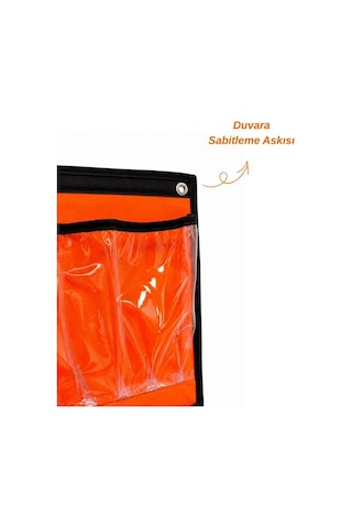 Yuga 9 Gözlü Şeffaf Pvc Cepli Çok Amaçlı Duvar Organizeri Ve Taşıma Çantası 49x84 Cm