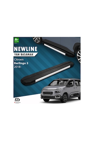 S-dizayn Citroen Berlingo 3 Uzun Şase Newline Aluminyum Yan Basamak 213 Cm 2018 Üzeri A+ Kalite