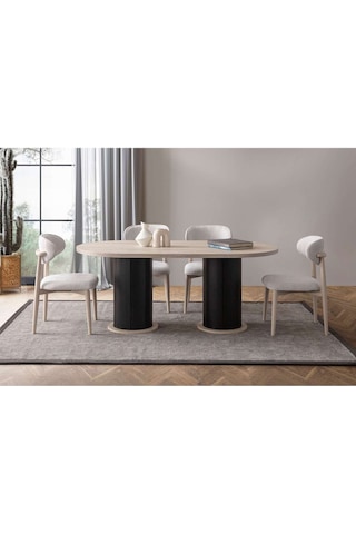 Tavola Yemek Masası Takımı 6 Kişilik Takım Ekru