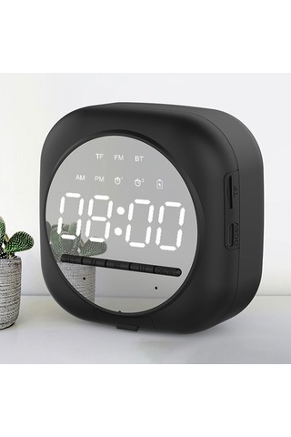 Flybuy Bluetooth Hoparlörlü Çalar Saat - Led Ekranlı, Parlaklık Ayarı, 112 Karakter, Kablosuz, Usb Şarj