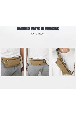 Willowhaven Kahverengi Kanvas Bel Çantası - 3 Fermuarlı, Ayarlanabilir Kemer, Spor/outdoor Dostu, Gömlek/çantaya Dönüştürülebilir, Çok Renkli Çok Renkli