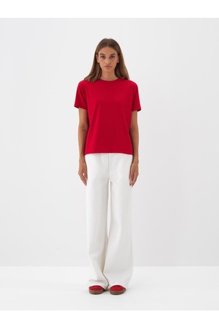 Xint Kırmızı Modal Dokulu Regular Fit Tişört 602376