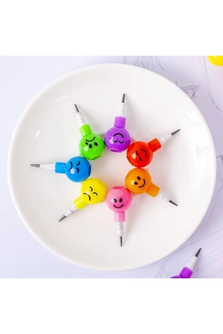 River World 4 'lü Kalem Seti Yumurtlayan Emojili Çok Renkli