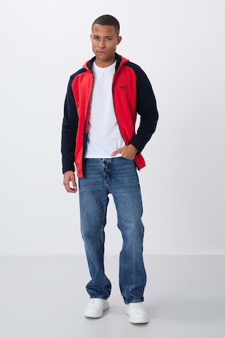 Tommy Life Connell Fiesta Rahat Kalıp Polar Erkek Sweatshirt - 88313 Kırmızı