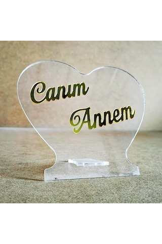 Anneler İçin Canım Annem Pleksi Kalp Hediye