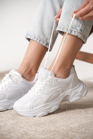 Daxtors Garantili D0164 Günlük Ortopedik Kadın Sneaker Spor Ayakkabı Beyaz