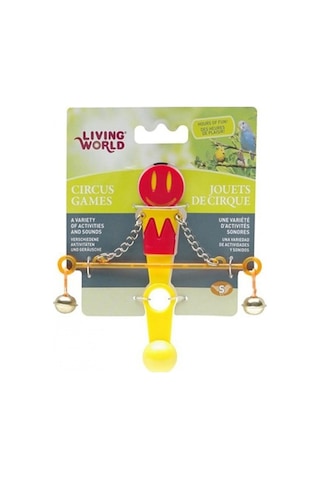 Living World Denge Çubuğu Kuş Oyuncağı Kırmızı - Sarı