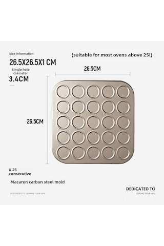 Yuntech01 Ev Fırını Hamur Kalıbı: 25'li Altın, Macaron-kurabiye-kakaolu Gevrek, Yapışmaz Tasarım, Ev Hamuru Araçları Altın