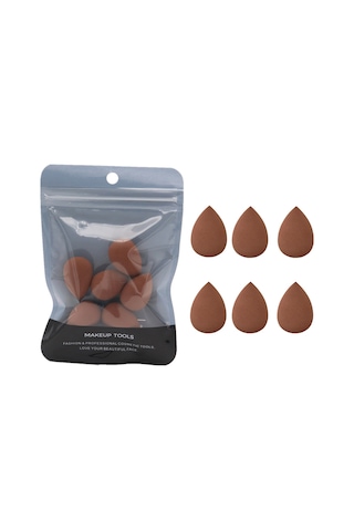 Teltree "6'li Set Nemli/kuru Fondöten Süngeri - Mini Makyaj Süngerleri İle Kusursuz Fondöten Ve Allık Uygulaması"