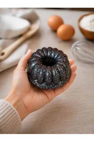 Busstier Mini Alüminyum Döküm Kek Kalıbı Seti 2 Adet Çap 11 Cm Dayanıklı Ve Yapışmaz Tasarım Klasik Çok Renkli