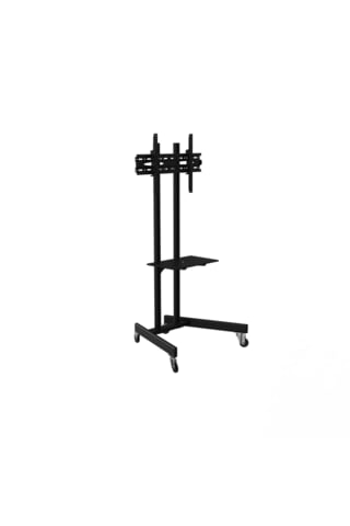 Alpin TV Ev Tipi Salon Oturma Odası Toplantı Odası için Bilgisayar Askı Aparatlı Metal Ayaklı Tekerlekli TV Sehpası/Ünitesi