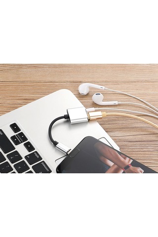 Yunboo Type-c Şarj Ve Kulaklık Adaptörü - Huawei/xiaomi Uyumlu, 3.5mm Jaklı, Hızlı Şarj