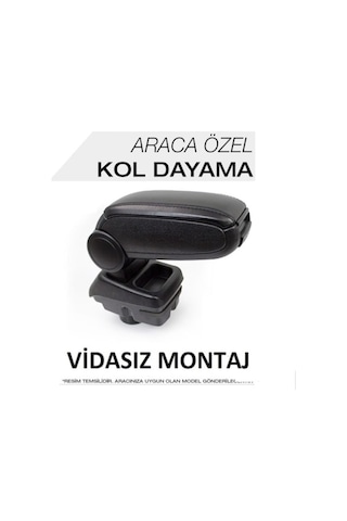 Niken Kolçak Kol Dayama Orta Konsol Vidasız Kolay Montaj Siyah