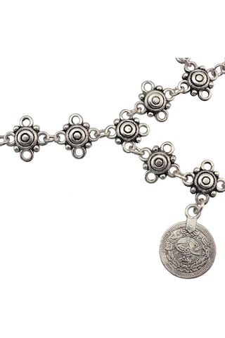 Suntek Vintage Boho Çiçek Ayak Hippi Bilezikler Püskül Madeni Gümüş