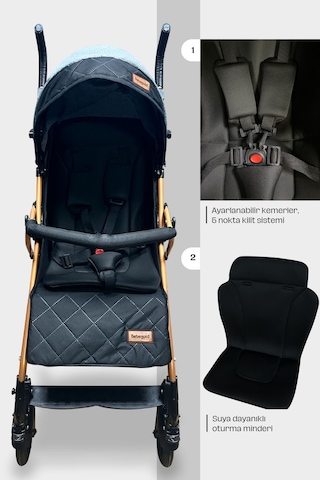 Bebegold Lux Baston Bebek  Arabası