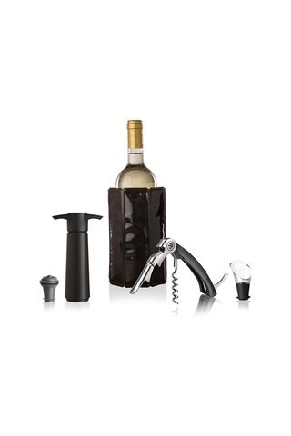 Vacu Vin Şarap Seti 5 Parça - Kutulu - Siyah