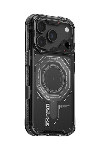 Apple Uyumlu iPhone 18 Pro Max Uyumlu Kılıf Skinarma M-safe Şarj Özellikli Airbag Tasarımlı Magma Kapak Füme