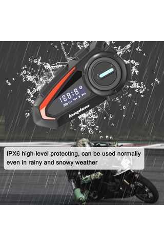 Hallow Kuqıbao K20 Bluetooth Motosiklet İnterkom Siyah