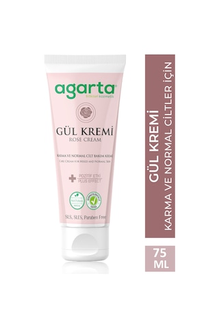 Agarta Doğal Cilt Nemlendirici Gül Kremi 75  ML
